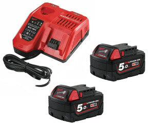 Milwaukee M18NRG-502 ENERGY KIT 2 x 18V 5AH + M12-18 FC Charger + 1 x M12 2.0 Ah